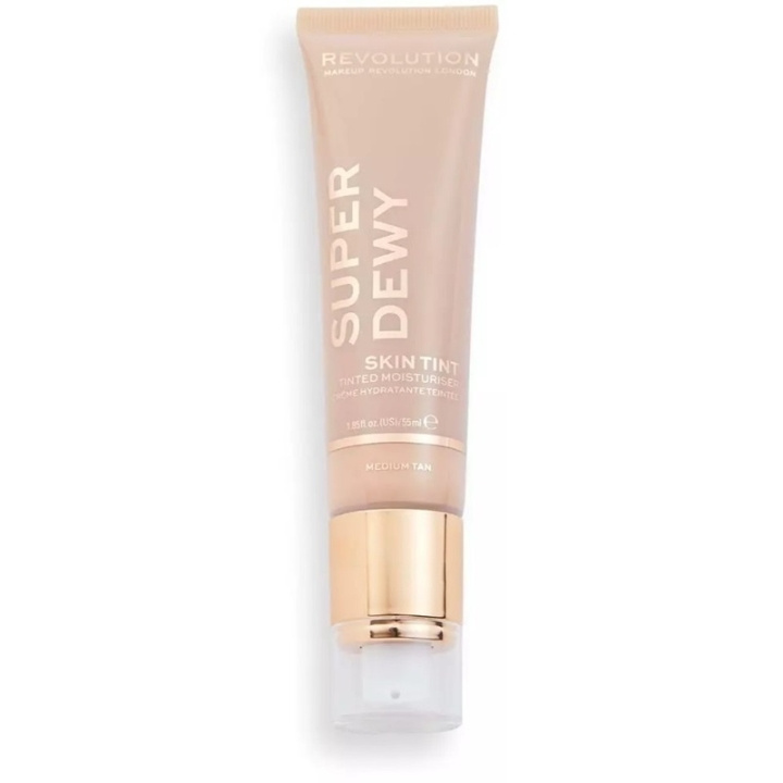 Makeup Revolution Superdewy Tinted Moisturiser - Medium Tan 55ml i gruppen SKØNHED & HELSE / Makeup / Makeup ansigt / CC/BB Cream hos TP E-commerce Nordic AB (C44350)