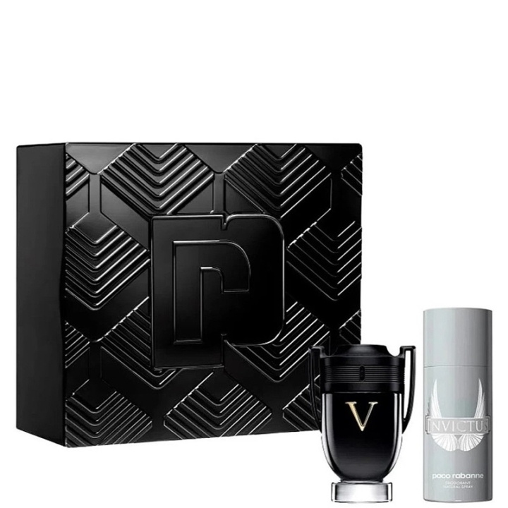 Paco Rabanne Giftset Paco Rabanne Invictus Victory Edp 100ml + 150ml Deospray i gruppen SKØNHED & HELSE / Gaveæske / Gaveæske til ham hos TP E-commerce Nordic AB (C44378)