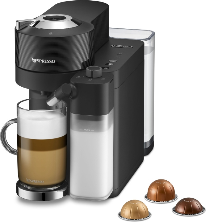 DeLonghi Nespresso Vertuo Lattissima ENV300.B Kapselmaskin, Svart i gruppen HJEM, HUS & HAVE / Husholdningsapparater / Kaffe og espresso / Kaffemaskiner hos TP E-commerce Nordic AB (C44528)