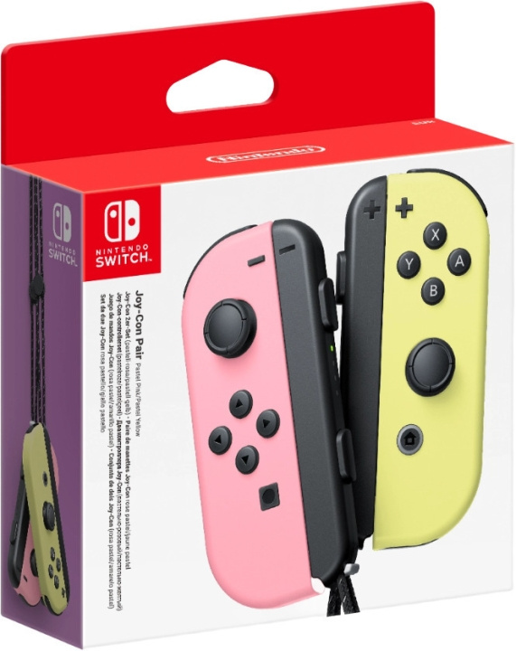 Nintendo Joy-Con Pair, Pastell Pink och Pastell Yellow, Switch i gruppen HJEMMEELEKTRONIK / Spilkonsoller og tilbehør / Nintendo Switch / Tilbehør hos TP E-commerce Nordic AB (C44544)