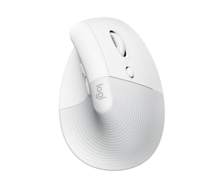 Logitech Lift Right Vertical Ergonomic Mouse, Off-white/Pale i gruppen COMPUTERTILBEHØR / Mus og tastatur / Mus / Ledningsfri hos TP E-commerce Nordic AB (C44936)