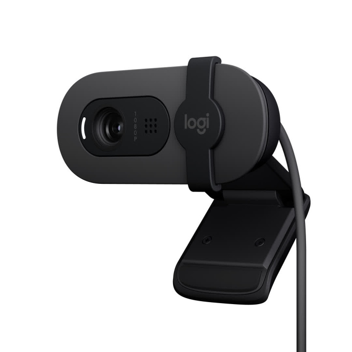 Logitech Brio 100 Full HD Webcam, Graphite i gruppen COMPUTERTILBEHØR / Computer Tilbehør / Webkameraer hos TP E-commerce Nordic AB (C44951)