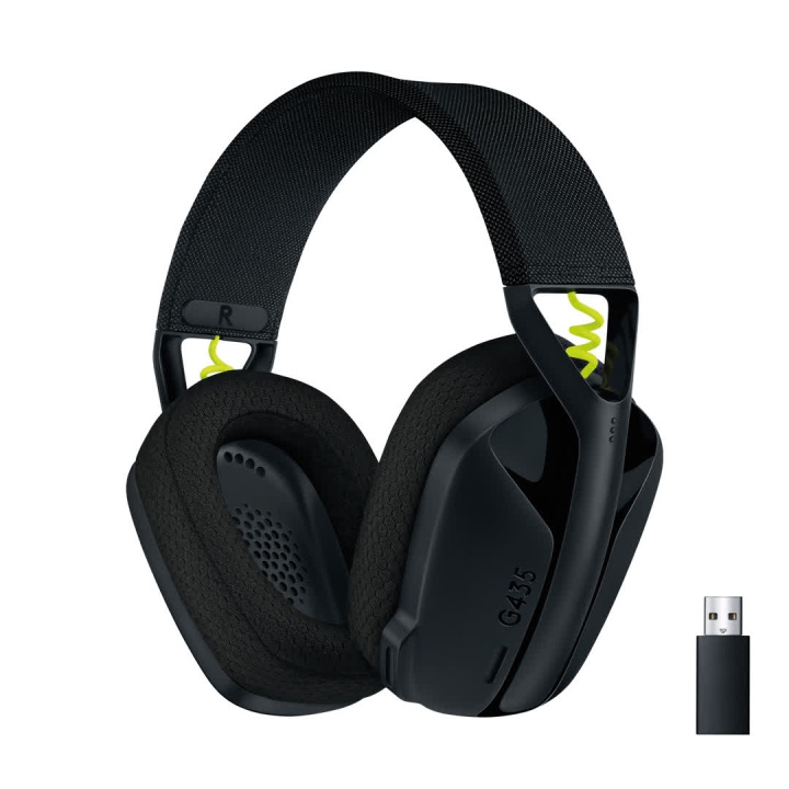 Logitech G435 LIGHTSPEED Wireless Gaming Headset, Black i gruppen COMPUTERTILBEHØR / GAMING / Headset hos TP E-commerce Nordic AB (C44963)