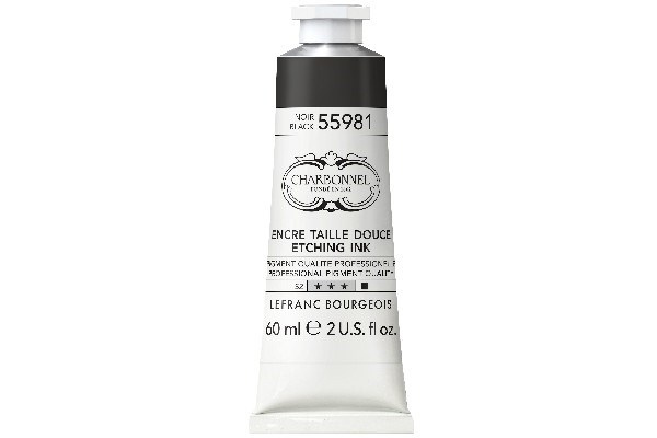 LB Charbonnel Charbo Ink 60Ml Black 55981, 276 i gruppen SPORT, FRITID & HOBBY / Hobby / Mal & Tegn / Kunstnerfarver / Printing inks hos TP E-commerce Nordic AB (C45130)