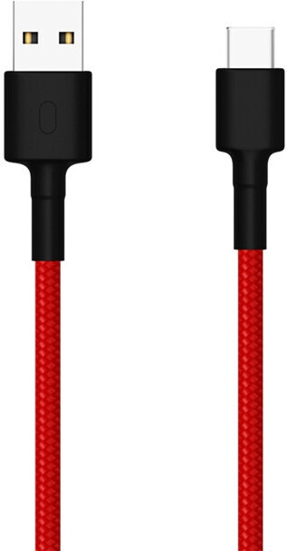 Xiaomi Braided USB-C -latauskaapeli, 1 m, punainen i gruppen COMPUTERTILBEHØR / Kabler og adaptere / USB / USB-C hos TP E-commerce Nordic AB (C45337)