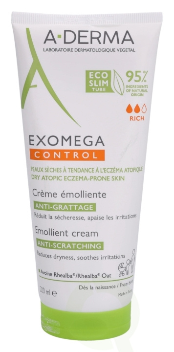 A-Derma Exomega Control Emollient Cream 200 ml i gruppen SKØNHED & HELSE / Hudpleje / Kropspleje / Body lotion hos TP E-commerce Nordic AB (C45858)