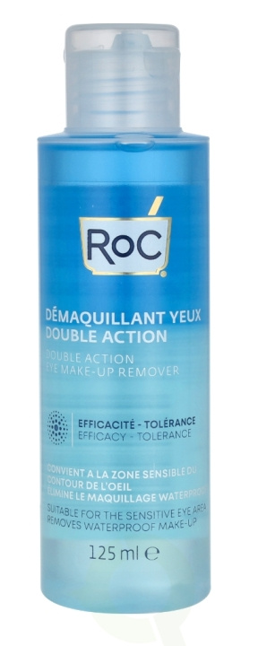 ROC Double Action Eye Make-up Remover 125 ml Suitable for the Sensitive Eye Area. Removes Waterproof Make-Up i gruppen SKØNHED & HELSE / Makeup / Makeup fjerner hos TP E-commerce Nordic AB (C46445)