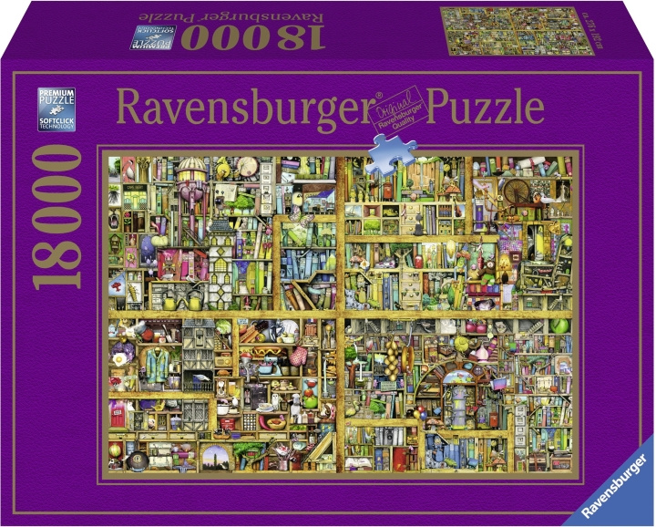 Ravensburger Magical Bookcase Puzzle, 18 000 bitar i gruppen SPORT, FRITID & HOBBY / Hobby / Puslespil hos TP E-commerce Nordic AB (C46758)