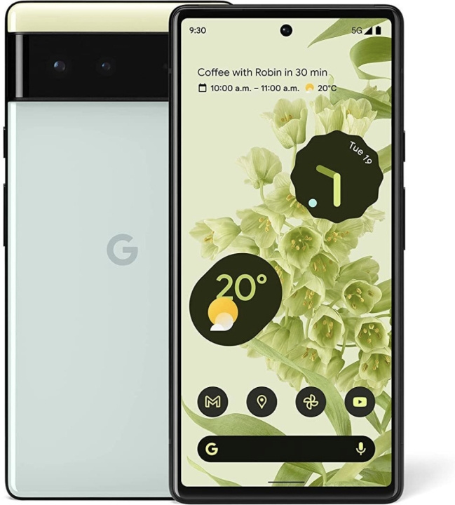 Google Pixel 6 5G -puhelin, 128/8 Gt, Sorta Seafoam i gruppen SMARTPHONES & TABLETS / Mobiltelefoner & smartphones hos TP E-commerce Nordic AB (C46817)