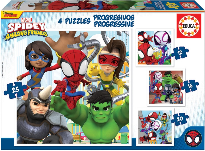 Educa Spidey&Amazing Friends pussel, 12-16-20-25 bitar i gruppen LEGETØJ, BØRN & BABY / Legetøj / børns puslespil hos TP E-commerce Nordic AB (C46898)