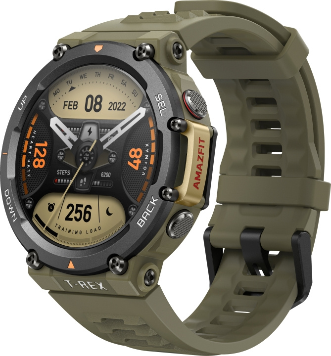 Amazfit T-Rex 2 Smartwatch, Wild Green i gruppen SPORT, FRITID & HOBBY / Smartwatch & Aktivitetsmåler / Smartwatches hos TP E-commerce Nordic AB (C46939)