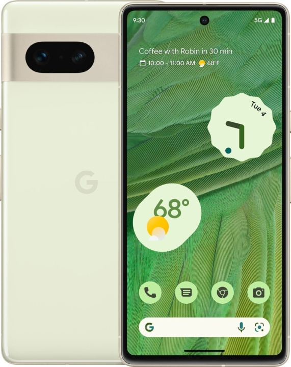 Google Pixel 7 5G -puhelin, 128/8 Gt, Lemongrass i gruppen SMARTPHONES & TABLETS / Mobiltelefoner & smartphones hos TP E-commerce Nordic AB (C46955)