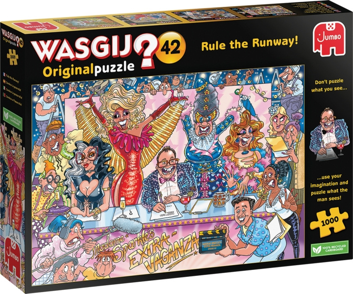 Wasgij Original 42, Rule The Runway! -mystisk pussel, 1000 bitar i gruppen LEGETØJ, BØRN & BABY / Legetøj / Puslespil hos TP E-commerce Nordic AB (C47027)