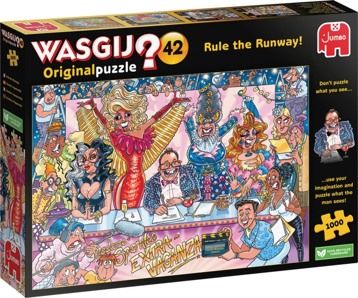 Wasgij Original 42, Rule The Runway! -mystisk pussel, 1000 bitar i gruppen SPORT, FRITID & HOBBY / Hobby / Puslespil hos TP E-commerce Nordic AB (C47027)