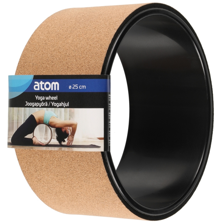 Atom Yogahjul Kork 25 cm i gruppen SPORT, FRITID & HOBBY / Træningsredskaber / Yoga udstyr hos TP E-commerce Nordic AB (C47146)