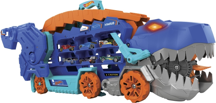 Hot Wheels City Ultimate Hauler - T-Rex biltransporter i gruppen LEGETØJ, BØRN & BABY / Legetøj / Legetøjsbiler hos TP E-commerce Nordic AB (C47264)