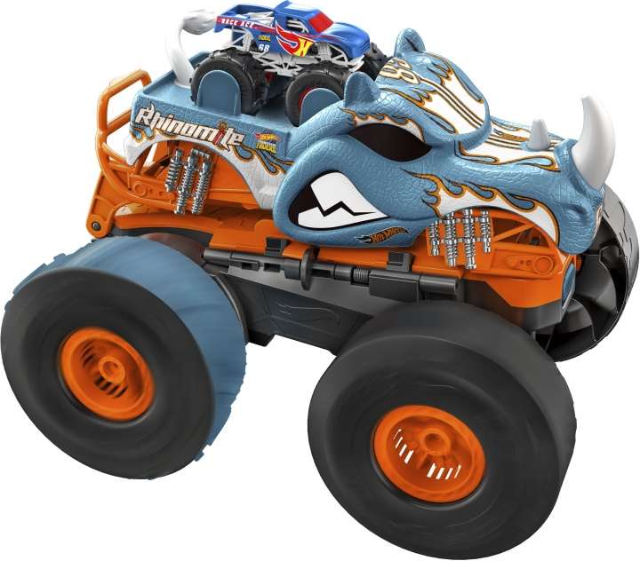 Hot Wheels RC Monstertrucks Transforming Rhinomite - fjärrkontroll monstertruck och jumper lekset i gruppen LEGETØJ, BØRN & BABY / Legetøj / Legetøjsbiler hos TP E-commerce Nordic AB (C47267)
