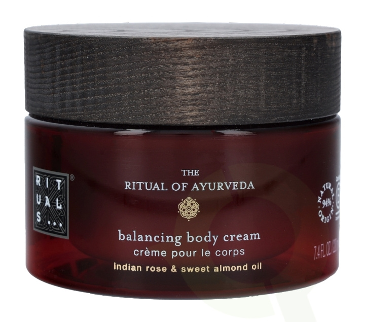 Rituals Ayurveda Balancing Body Cream 220 ml Indian Rose & Sweet Almond Oil i gruppen SKØNHED & HELSE / Hudpleje / Kropspleje / Body lotion hos TP E-commerce Nordic AB (C47454)