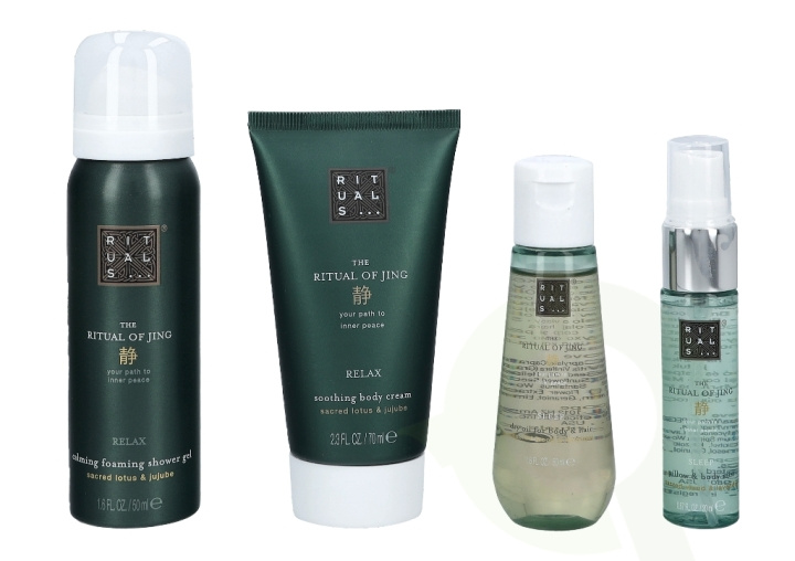 Rituals Jing Set 190 ml Body Cream 70ml/Dry Oil 50ml/Body Mist 20ml/Foaming Shower Gel 50ml i gruppen SKØNHED & HELSE / Gaveæske / Gaveæske til hende hos TP E-commerce Nordic AB (C47515)