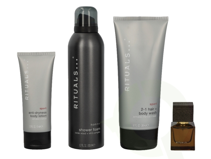 Rituals Homme Set 485 ml Edp Spray 15ml/Foaming Shower Gel 200ml/Shampoo 200ml/Body Lotion 70ml i gruppen SKØNHED & HELSE / Gaveæske / Gaveæske til ham hos TP E-commerce Nordic AB (C47590)