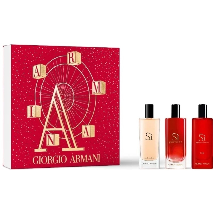 Armani Giftset Armani Si 15ml + Si Passione 15ml + Si Pasisone Eclat 15ml i gruppen SKØNHED & HELSE / Gaveæske / Gaveæske til hende hos TP E-commerce Nordic AB (C47668)