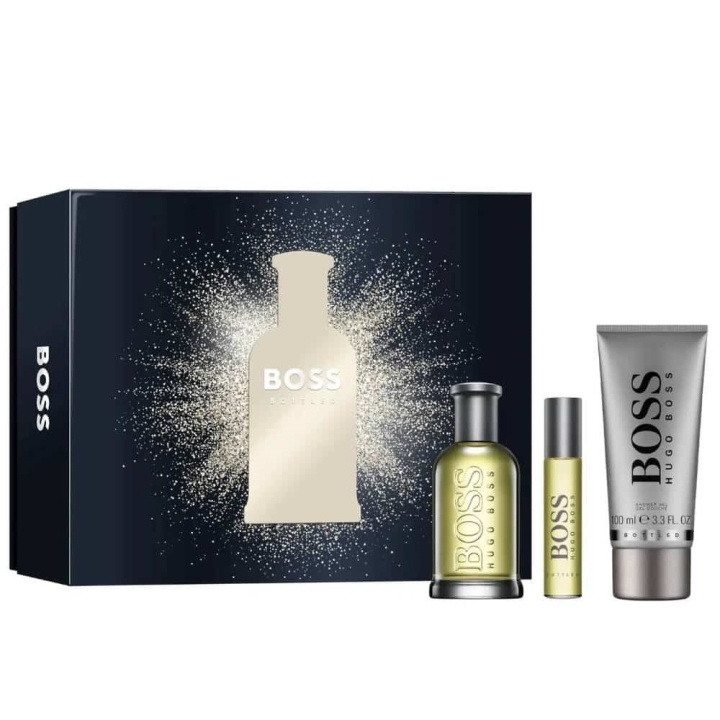 Hugo Boss Giftset Bottled Edt 100ml + Shower Gel 100ml + Edt 10ml i gruppen SKØNHED & HELSE / Gaveæske / Gaveæske til ham hos TP E-commerce Nordic AB (C47674)