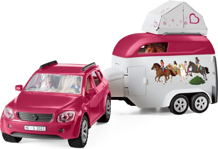 Schleich Horse Club 42535 - Äventyr med bil och hästsläp i gruppen LEGETØJ, BØRN & BABY / Legetøj / Figurer, miniaturer og tilbehør hos TP E-commerce Nordic AB (C47803)
