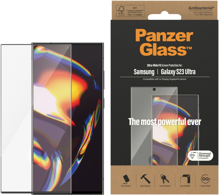 PanzerGlass glasfilm, Samsung Galaxy S23 Ultra i gruppen SMARTPHONES & TABLETS / Mobil Beskyttelse / Samsung hos TP E-commerce Nordic AB (C47918)