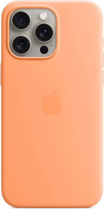 Apple iPhone 15 Pro Max silikonfodral med MagSafe, sorbet orange i gruppen SMARTPHONES & TABLETS / Mobil Beskyttelse / Apple / iPhone 15 hos TP E-commerce Nordic AB (C47974)