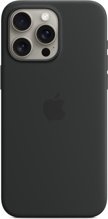Apple iPhone 15 Pro Max silikonfodral med MagSafe, svart i gruppen SMARTPHONES & TABLETS / Mobil Beskyttelse / Apple / iPhone 15 hos TP E-commerce Nordic AB (C47980)