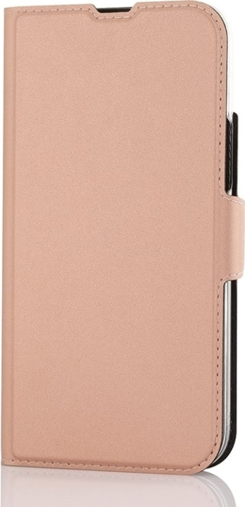 Wave BookCase -skyddsfodral, MagSafe-kompatibelt, iPhone 15 Plus, roséguld i gruppen SMARTPHONES & TABLETS / Mobil Beskyttelse / Apple / iPhone 15 hos TP E-commerce Nordic AB (C48033)