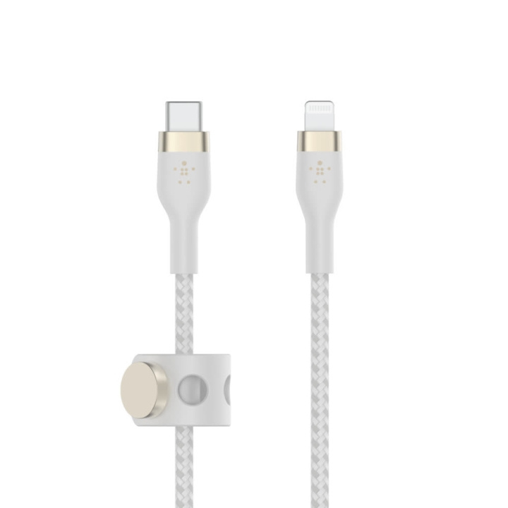 Belkin BOOST CHARGE USB-C to LTG Braided Silicon, 1m, White i gruppen SMARTPHONES & TABLETS / Opladere og kabler / Kabler / Kabler Lightning hos TP E-commerce Nordic AB (C48187)