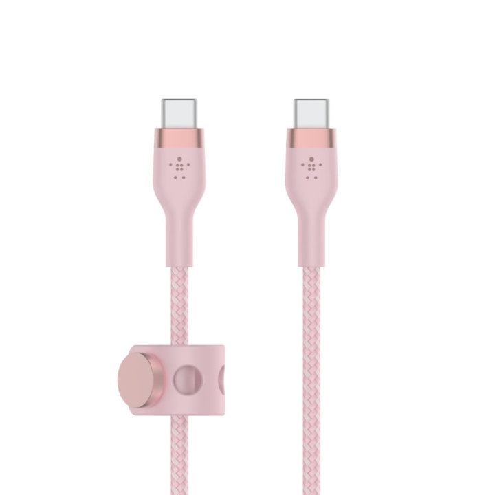 Belkin BOOST CHARGE USB-C to USB-C 2.0 Braided Silicon, 3m, Pink i gruppen COMPUTERTILBEHØR / Kabler og adaptere / USB / USB-C hos TP E-commerce Nordic AB (C48200)