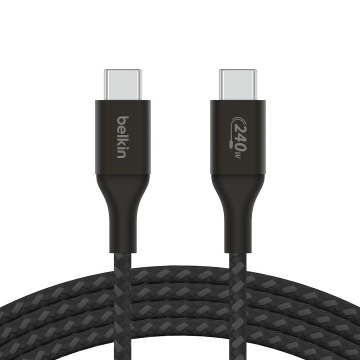 Belkin BOOST CHARGE 240W USB-C to USB-C Cable, 1m, Black i gruppen COMPUTERTILBEHØR / Kabler og adaptere / USB / USB-C hos TP E-commerce Nordic AB (C48206)