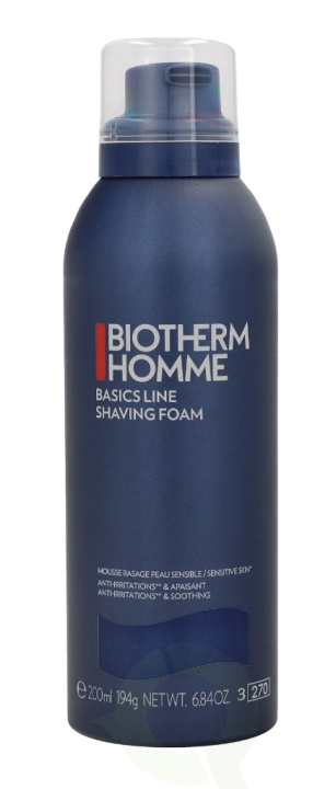 Biotherm Homme Shaving Foam Close Shave 200 ml Anti-Irritation & Anti-Rednesses i gruppen SKØNHED & HELSE / Hår og styling / Barbering og trimning / Barberskraber og tilbehør hos TP E-commerce Nordic AB (C48394)