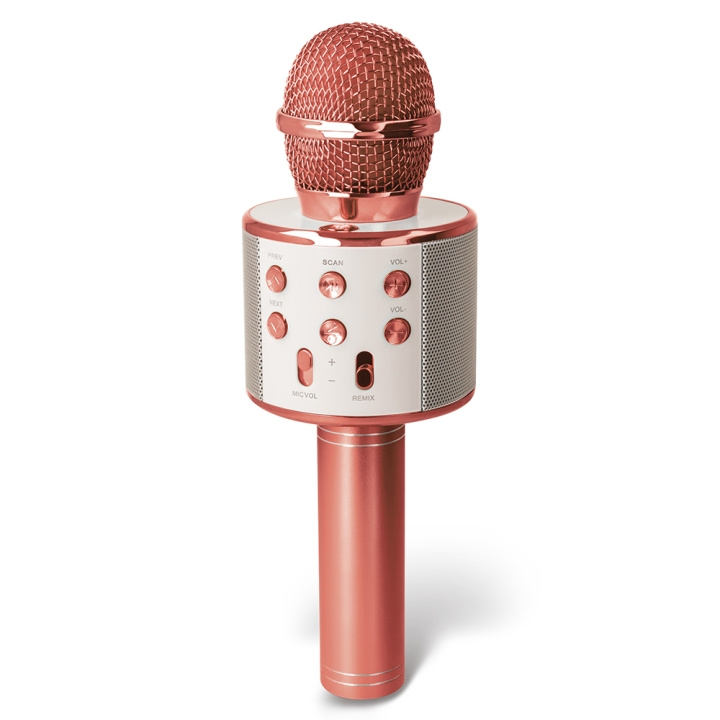 Forever BMS-300 Lite Bluetooth-karaokemikrofon med højttaler, rosaguld i gruppen HJEMMEELEKTRONIK / Lyd & billede / Håndholdte mikrofoner hos TP E-commerce Nordic AB (C48657)