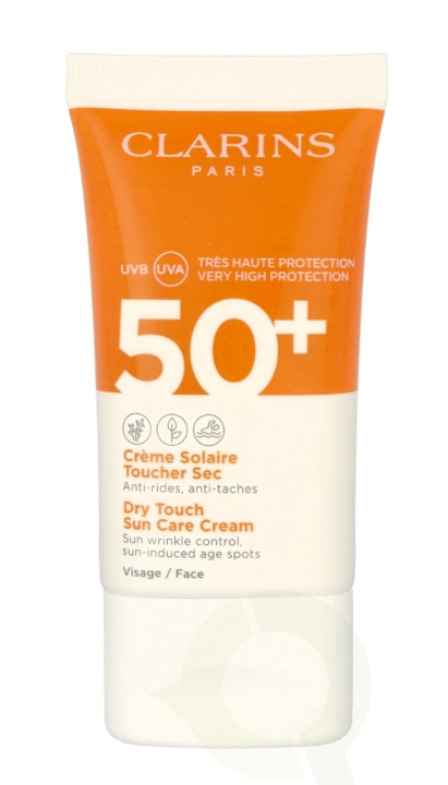 Clarins Dry Touch Sun Care Cream SPF50+ 50 ml Face i gruppen SKØNHED & HELSE / Hudpleje / Tanning / Solbeskyttelse hos TP E-commerce Nordic AB (C48896)