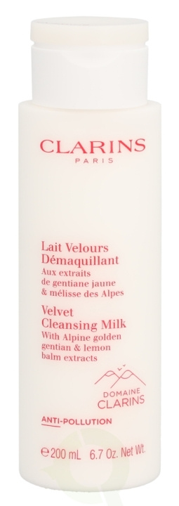 Clarins Velvet Cleansing Milk 200 ml With Alpine Golden Gentian & Lemon Balm Extracts i gruppen SKØNHED & HELSE / Hudpleje / Ansigt / Rengøring hos TP E-commerce Nordic AB (C48912)