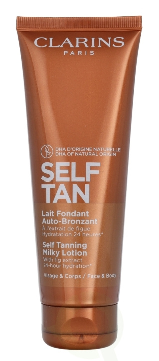 Clarins Self Tan Self Tanning Milky Lotion 125 ml Face & Body, 24-hour Hydration i gruppen SKØNHED & HELSE / Hudpleje / Tanning / Brun uden sol hos TP E-commerce Nordic AB (C48927)