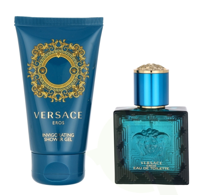 Versace Eros Pour Homme Giftset 80 ml Edt Spray 30ml/Shower Gel 50ml i gruppen SKØNHED & HELSE / Gaveæske / Gaveæske til ham hos TP E-commerce Nordic AB (C49076)