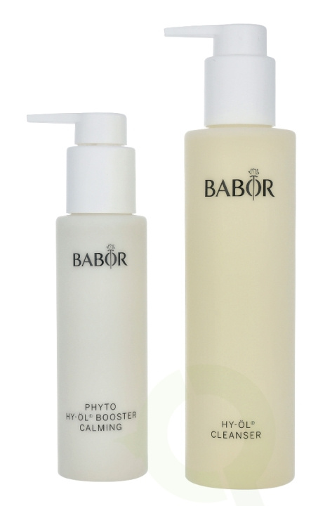 Babor Hy-Oil Cleansing Phyto Booster Calming Set 300 ml Cleansing Oil 200ml/Booster Calming 100ml - For Sensitive Skin i gruppen SKØNHED & HELSE / Gaveæske / Gaveæske til hende hos TP E-commerce Nordic AB (C49198)