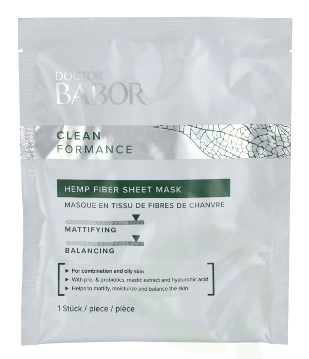Babor Clean Formance Hemp Fiber Sheet Mask 1 Piece i gruppen SKØNHED & HELSE / Hudpleje / Ansigt / Masker hos TP E-commerce Nordic AB (C49215)