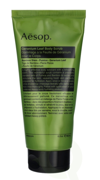 AESOP Geranium Leaf Body Scrub 180 ml i gruppen SKØNHED & HELSE / Hudpleje / Kropspleje / Body lotion hos TP E-commerce Nordic AB (C49334)