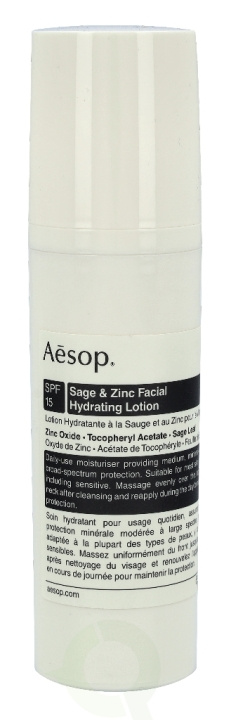 AESOP Sage & Zinc Facial Hydrating Lotion SPF15 50 ml i gruppen SKØNHED & HELSE / Hudpleje / Ansigt / Ansigtscreme hos TP E-commerce Nordic AB (C49368)