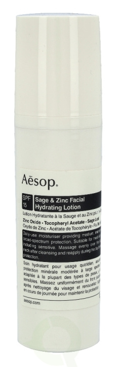 AESOP Sage & Zinc Facial Hydrating Lotion SPF15 50 ml i gruppen SKØNHED & HELSE / Hudpleje / Ansigt / Dagcreme hos TP E-commerce Nordic AB (C49368)