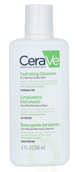 Cerave Hydrating Cleanser 88 ml For Normal To Dry Skin i gruppen SKØNHED & HELSE / Hudpleje / Ansigt / Rengøring hos TP E-commerce Nordic AB (C49601)