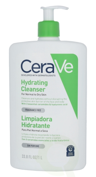 Cerave Hydrating Cleanser 1000 ml Normal to Dry Skin i gruppen SKØNHED & HELSE / Hudpleje / Ansigt / Rengøring hos TP E-commerce Nordic AB (C49602)