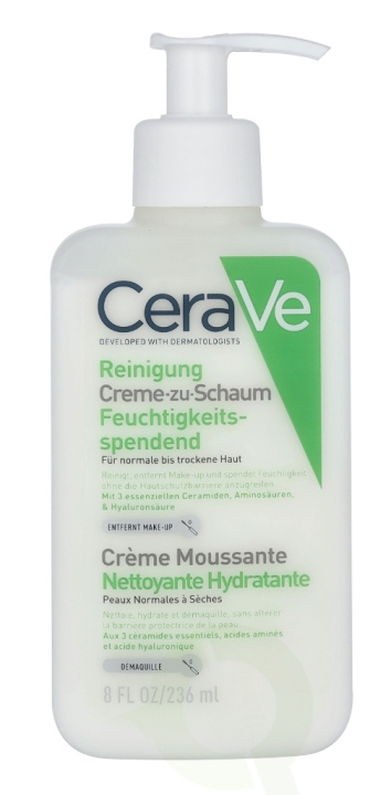 Cerave Hydrating Cream-To-Foam Cleanser 236 ml For Normal To Dry Skin i gruppen SKØNHED & HELSE / Hudpleje / Ansigt / Rengøring hos TP E-commerce Nordic AB (C49626)