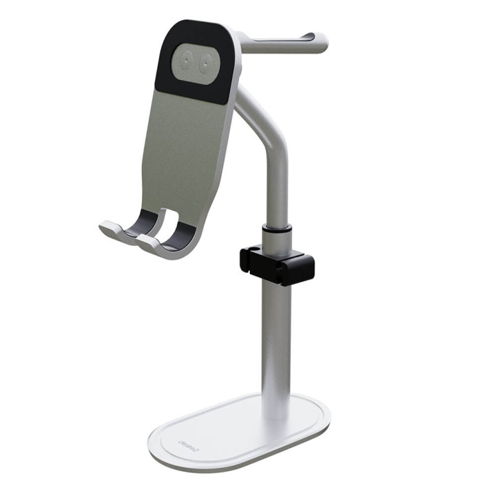 Desire2 Headrest Pro Stand For headphone and phone silver i gruppen HJEMMEELEKTRONIK / Lyd & billede / Hovedtelefoner & Tilbehør / Tilbehør hos TP E-commerce Nordic AB (C49912)