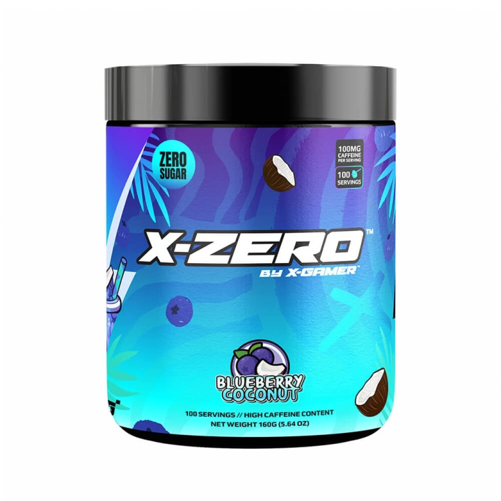 X-GAMER X-Zero 160 gram Blueberry & Coconut i gruppen COMPUTERTILBEHØR / GAMING / Energidrikke for gamere hos TP E-commerce Nordic AB (C49934)